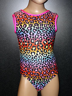 animal print leotard, colourful leotards, leotards without sparkle for children.