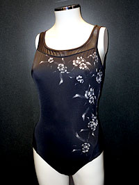 Gorgeous black Bloch Collection leotard with refined floral detaling available at Dancers Boutique, while stocks last.