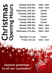 Dancers Boutique Christmas and New Year opening hours 2014