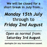 We are just letting everyone know that Dancers Boutique will be closed from Monday 15th July to Friday 2nd August for a short break. We'll be open again as usual from Saturday 3rd August so you can visit us during the holidays for your shoes and dancewear for summer school and of course, the new September term.
