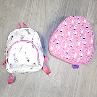 Girls cute Dance School Bag Backpacks in pink or white.