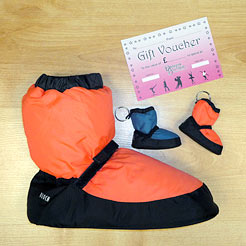 Gifts for Dancers UK Shop Local for Bloch warm up booties, orange booties, booties for dancers