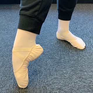 Split sole canvas ballet shoes.