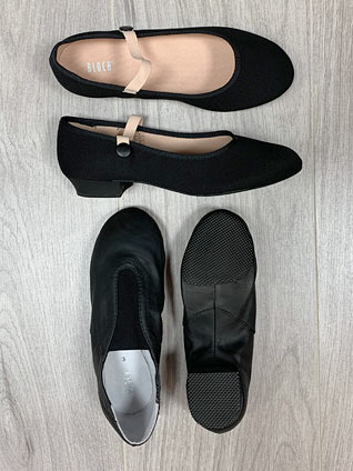 character shoes for children, stage coach, slip on jazz shoes.