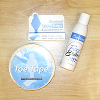 Toe Tape, Foot Balm and Sticky Strips for Dance students.