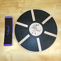 Dance training essentials like the TurnBoard and Tendu Balance board, also known as a wobbleboard.