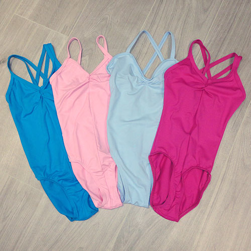 plain leotards for girls, ballet leotards, strappy leotards for kids.