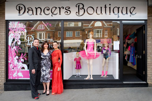 Vincent and Flavia take a break from BBC's Strictly Come Dancing to visit the NEW Dancers Boutique