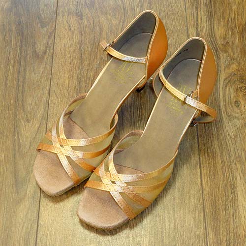 Skin coloured satin ballroom and latin shoes from Dancers Boutique based in the UK.